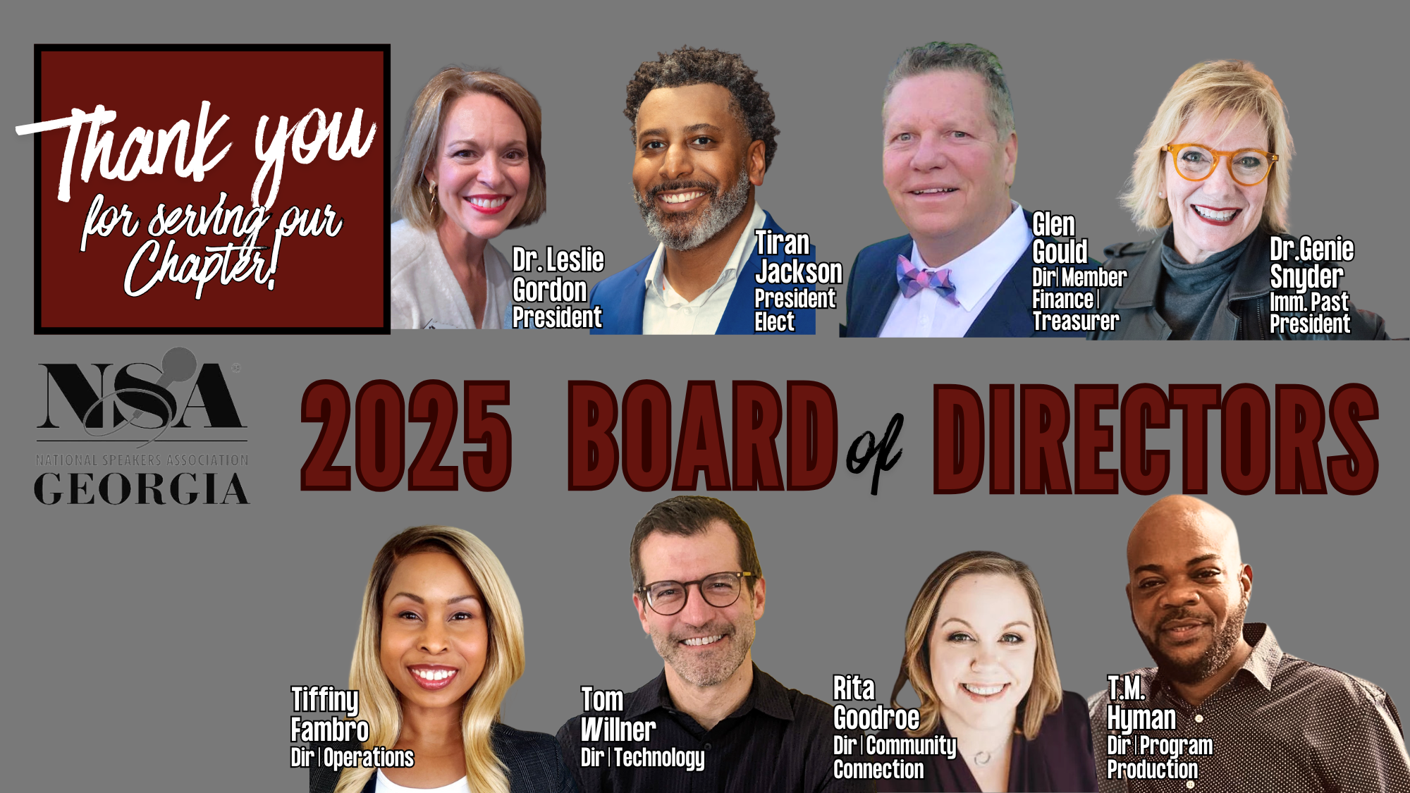 2025 NSA GA Board of Directors